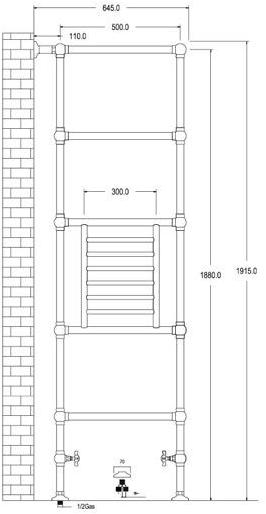 BLEU PROVENCE Напольный латунный полотенцесушитель Scaldasalviette sun-id-1394717 - Вид №2