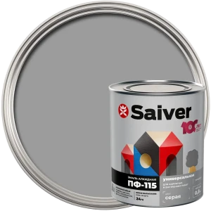 Эмаль ПФ-115 Saiver Lux глянцевая цвет серый 0.8 кг 83402317 STLM-2101214