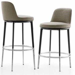 Maxalto Табурет высокий, обитый тканью, со спинкой Caratos