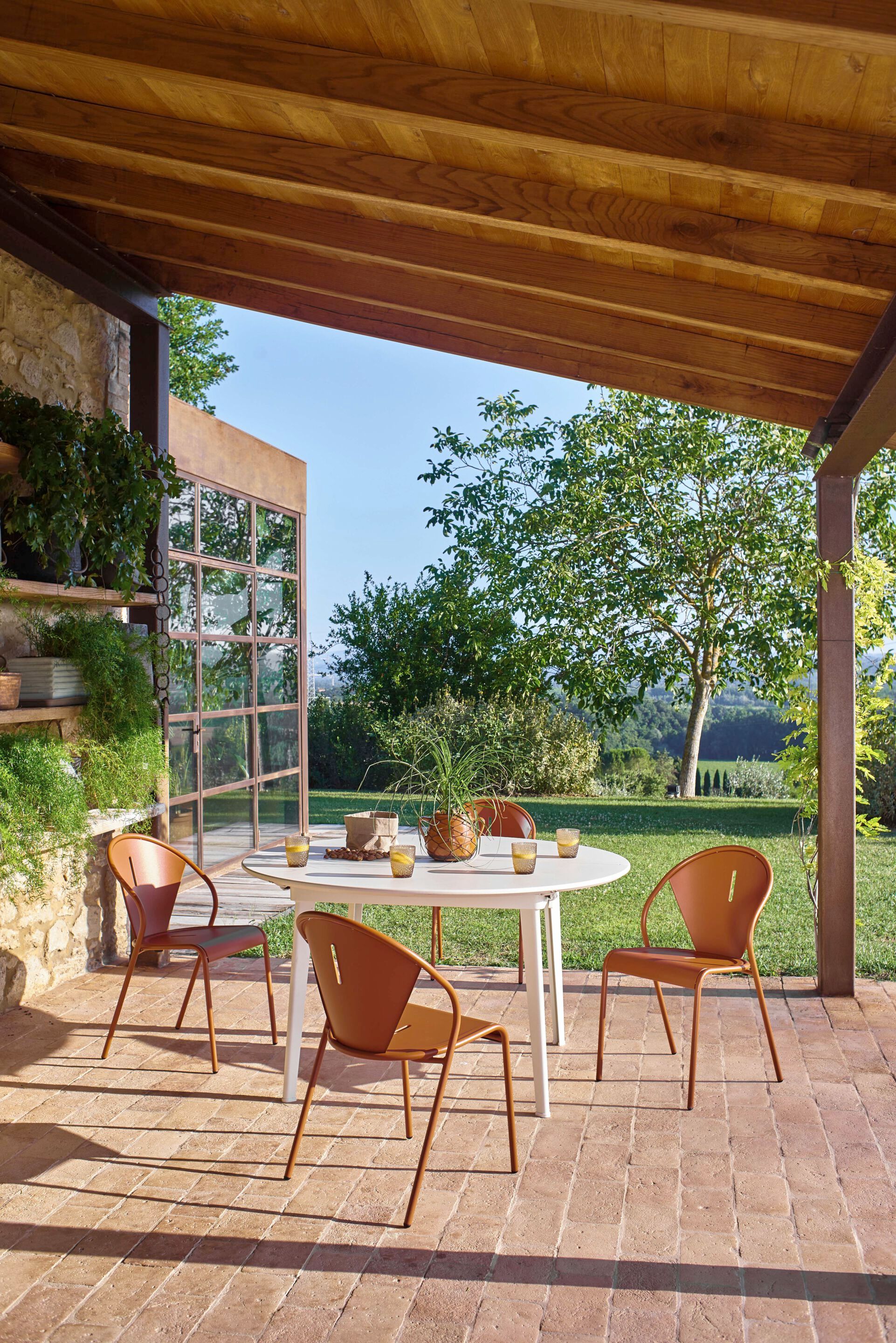 Стальной выдвижной круглый садовый стол emu Plus4 ARCH-00109357 - Вид №5