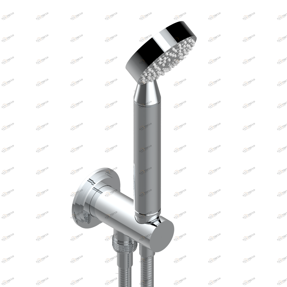 G2K-54 Душ ручной стильный встраиваемый в стену, шланг и патрубок для душа с крючком Thg-paris Faubourg - белый фарфор Хром G2K 54  A02 CAT.A