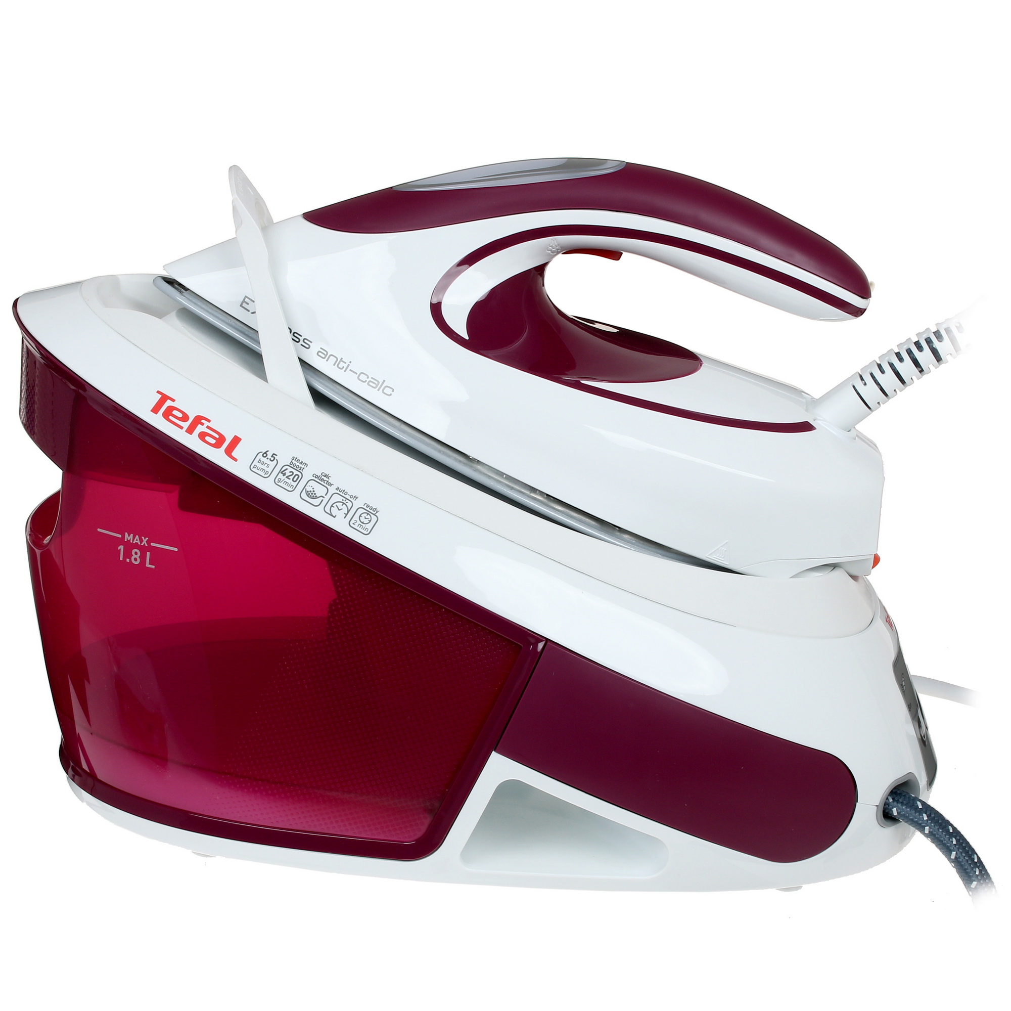 1353704 Парогенератор Tefal Express Anti-Calc SV8054E0 бордовый STDN-0135547 - Вид №2