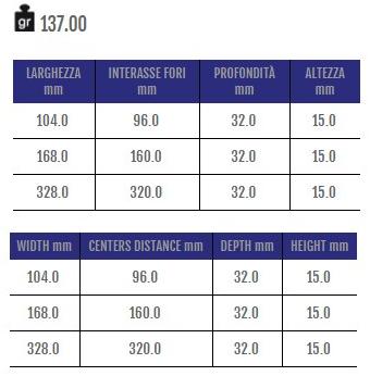 Cosma Ручка мебельная мостовая из замака  12780  - Вид №1