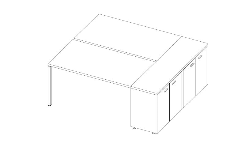Модульный рабочий стол Quadrifoglio Group дизайн-офис ARCH-00061773 - Вид №10