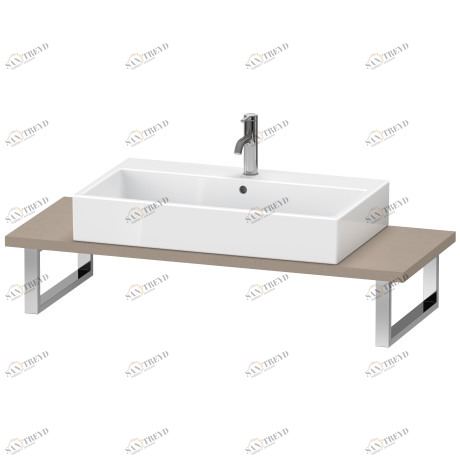 LC106C07575 Консоль для накладных раковин и встраиваемых умывальников, Толщина консоли 30 мм L-Cube #LC106C 550 мм Лен, декор Duravit