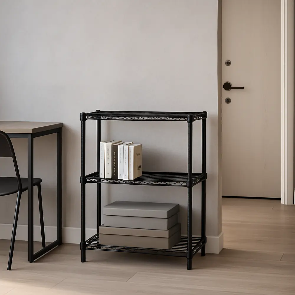 Стеллаж сетчатый KONSENSA 60x35x90 см цвет черный STLM-2144283 - Вид №10