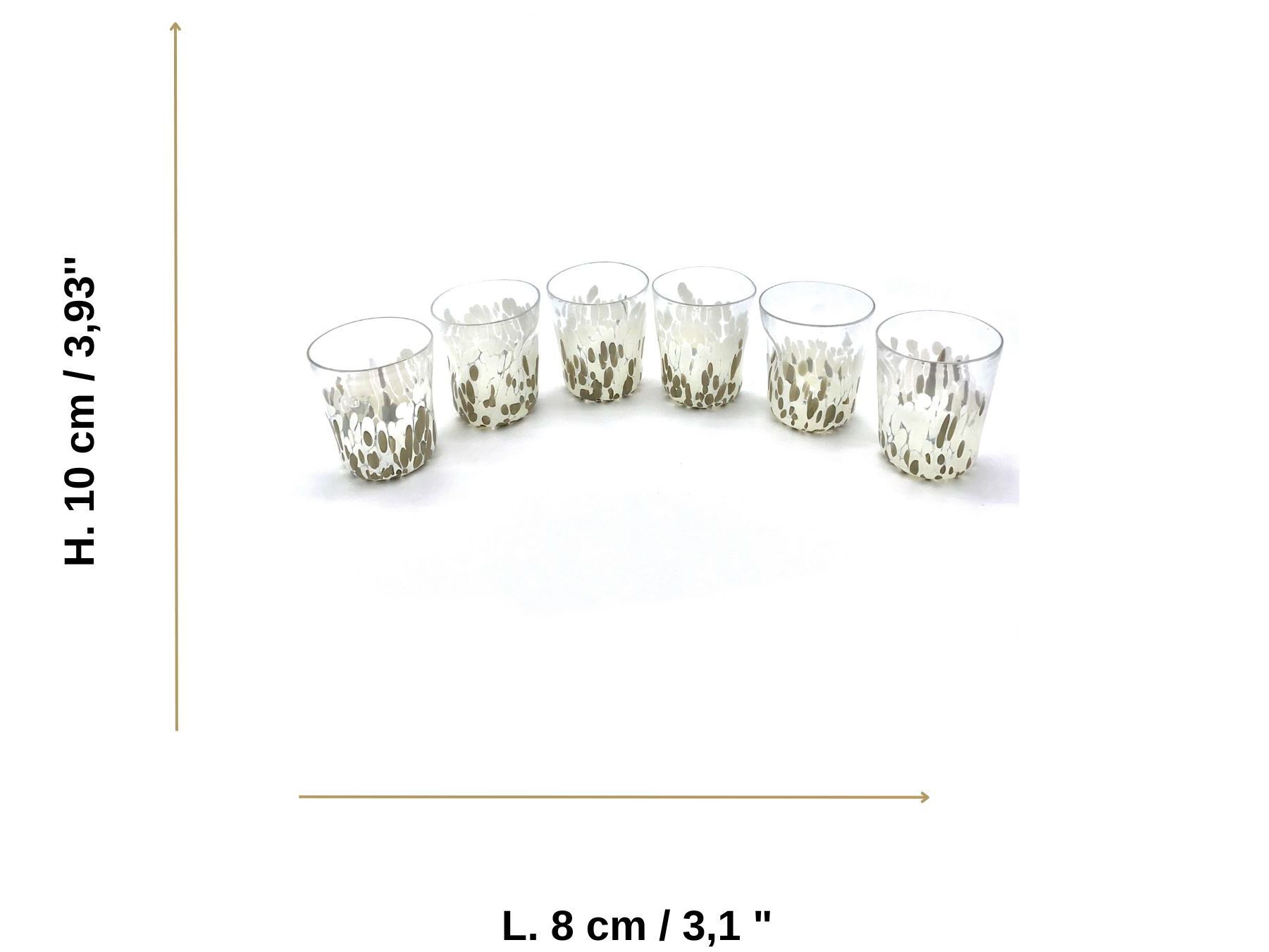 Набор из шести стаканов из муранского стекла ручной работы YourMurano готы ARCH-00105040 - Вид №9