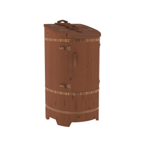 1668 Фитобочка со скосом "Стандарт" цвет вишня, покрытие тиковым маслом, фурнитура 051 Alyarus