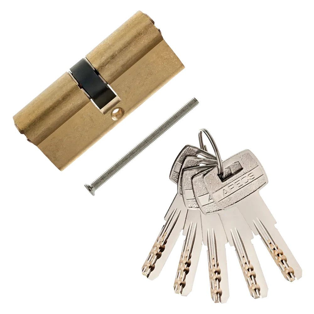 Цилиндр Apecs SM-70-G, 35x35 мм, ключ/ключ, цвет золото ЦИЛИНДР APECS SM-70-G КЛЮЧ-КЛЮЧ STLM-2125882 - Вид №1