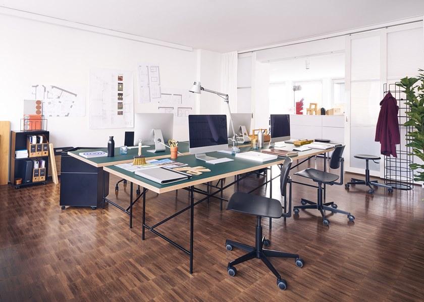 Richard Lampert Прямоугольный стол из стали и дерева с регулируемой высотой Eiermann sun-id-1382013 - Вид №3