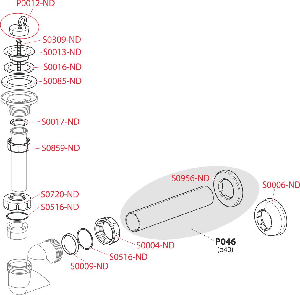 Сифон для умывальника S-образный DN40 с нержавеющей peшeткой DN63 ALCAPLAST A412DN40 - Вид №2
