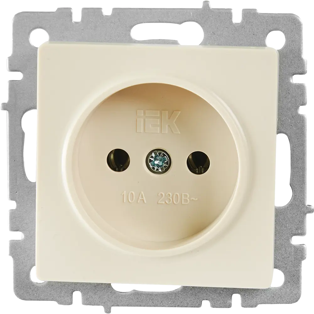 Розетка IEK Brite бежевая для внутреннего монтажа без заземления 87761510 STLM-1407408