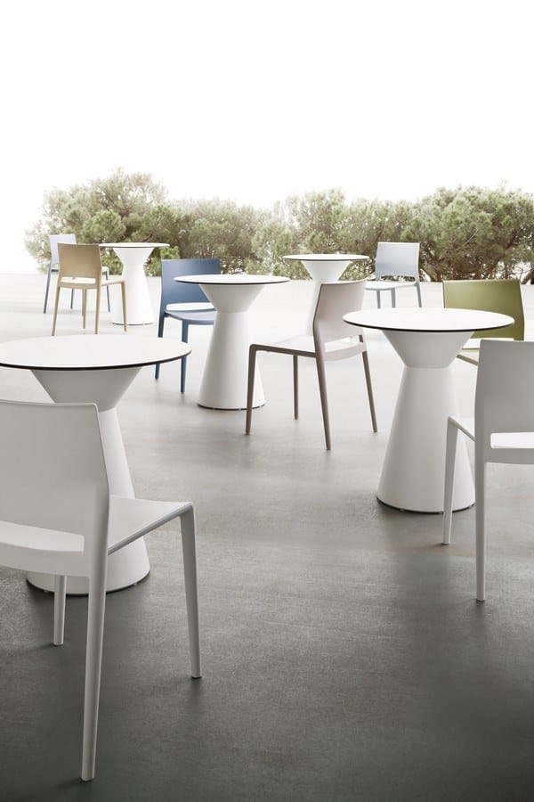 Круглый стол из инженерного пластика и столешница из Compactop® GABER Roller ARCH-00152296