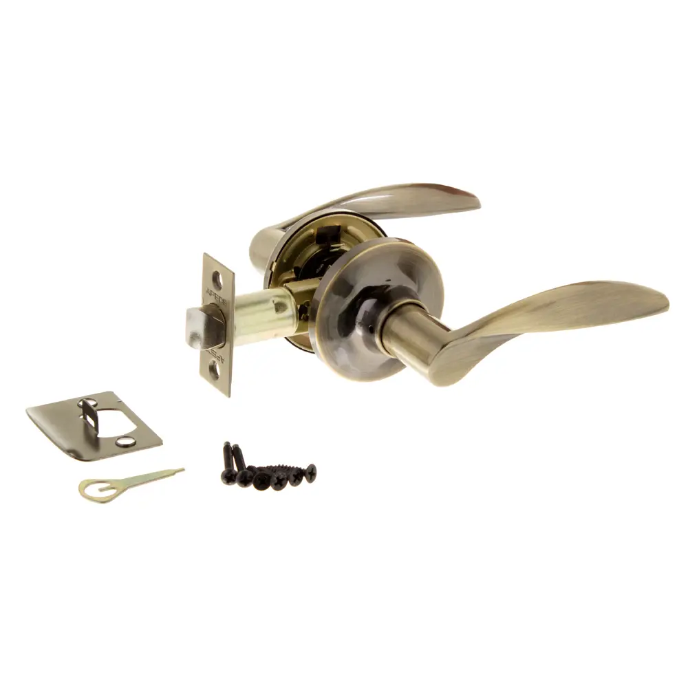 Ручка-защёлка межкомнатная Apecs 8020-05-AB, латунь/цинк, цвет бронза, 2 шт STLM-2190390