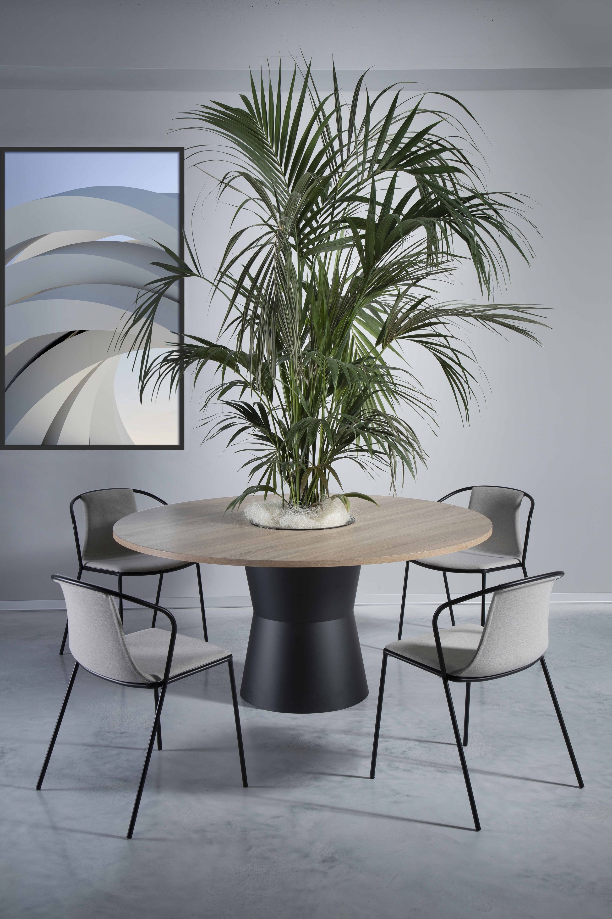 Круглый стол из инженерного пластика и ламинат GABER NIDABA ARCH-00008710 - Вид №2