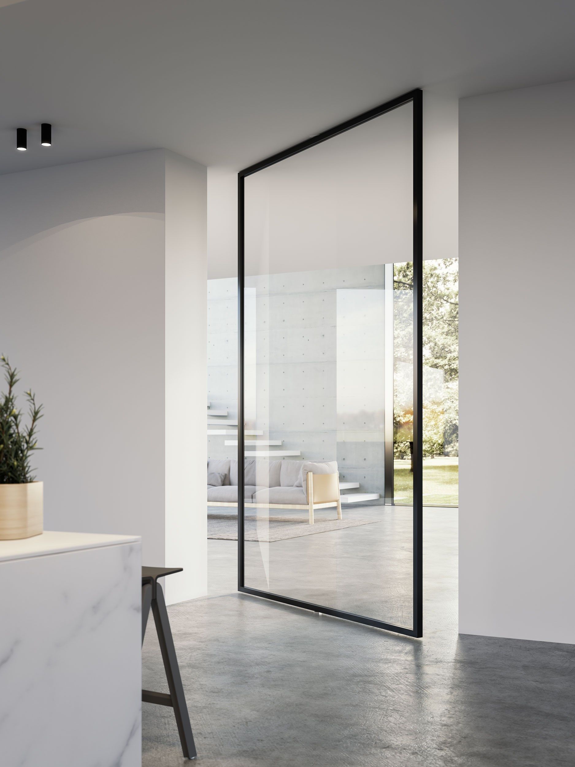 Стеклянная висячая дверь ADL Quadra ARCH-00036058 - Вид №7