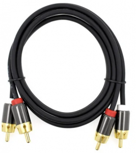 2457-09212-002 Cable, dual rca male plug (red, white) on both ends, stereo, 25ft. Polycom