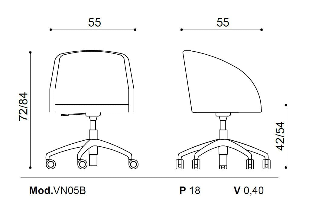 Тканевый стул для зала ожидания с колесами Ares Line двадцать один ARCH-00051860 - Вид №2