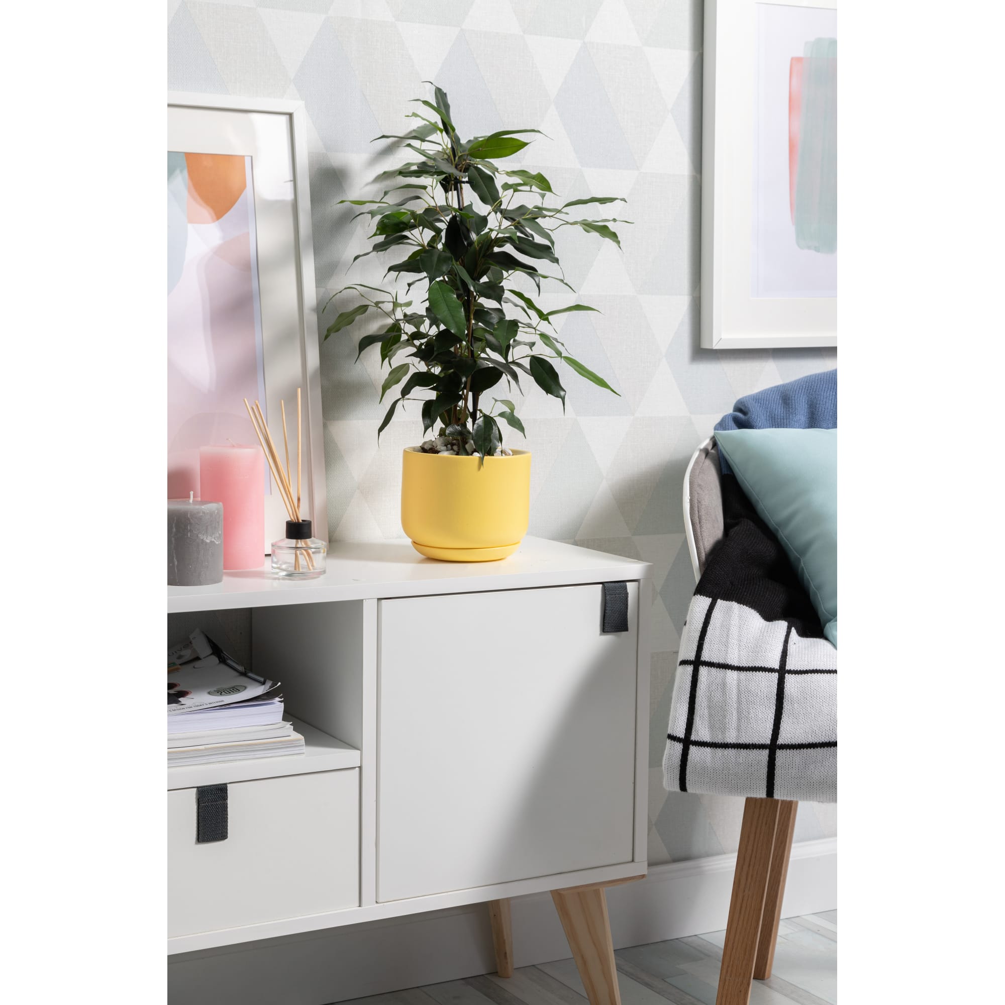 81932578 Горшок цветочный ø15 h15 см v1.2 л керамика жёлтый Орфей Santreyd - Вид №2