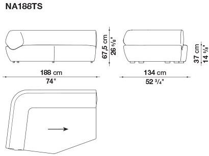B&B Italia Модульный тканевый диван sun-id-1365656 - Вид №9
