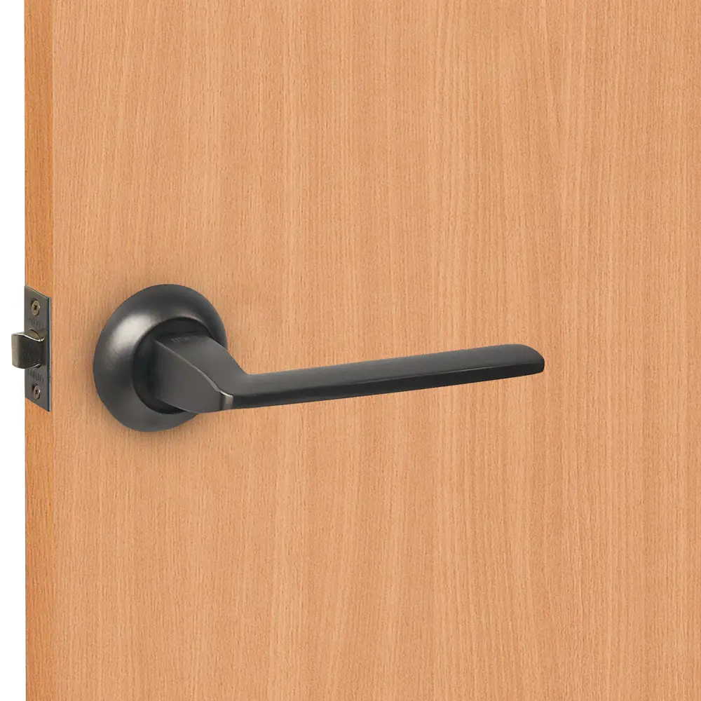 Дверные ручки Punto Spline без запирания комплект цвет графит STLM-2074432 - Вид №5