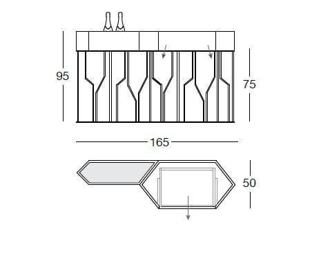 Деревянная консоль с ящиками Longhi Loveluxe 2017-Essence collection ARCH-00056770 - Вид №3
