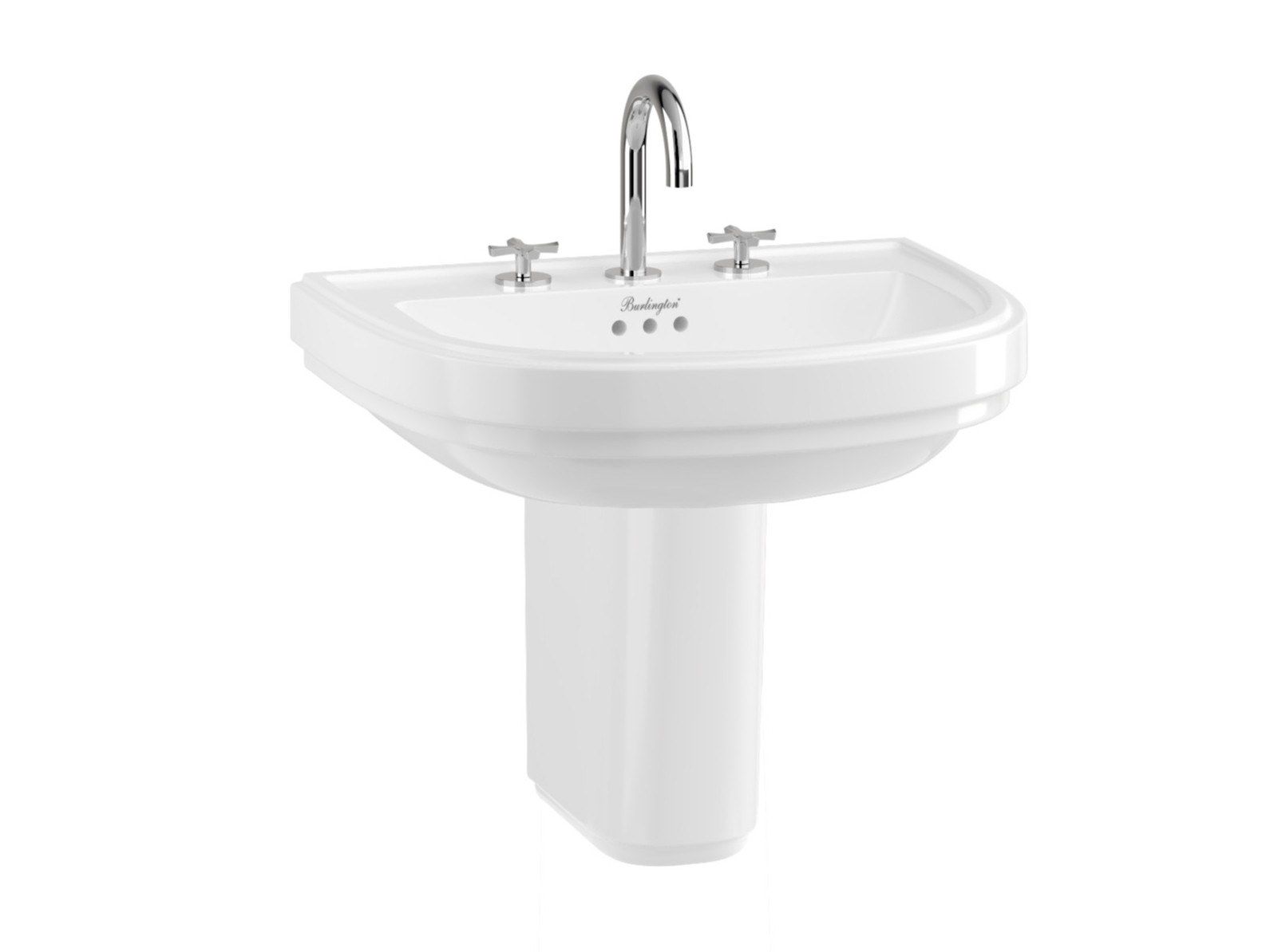 Одинарный умывальник на полуколонне Burlington RIVIERA ARCH-00002699