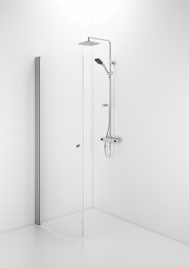 58900190 Гнутая дверь IFO Space SBNK, алюминиевый профиль, прозрачное стекло с ручкой, SBNK 900