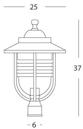 SOVIL Алюминиевый столбиковый фонарь Porto 127/11 - 129/11 - Вид №4