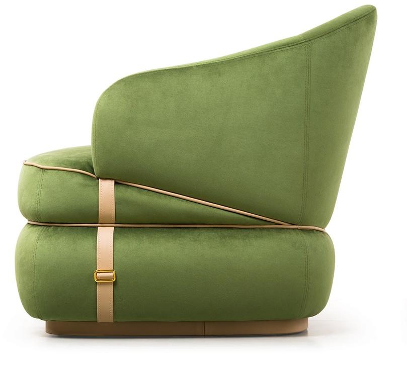 Turri Бархатное кресло с подлокотниками sun-id-1386384 - Вид №1