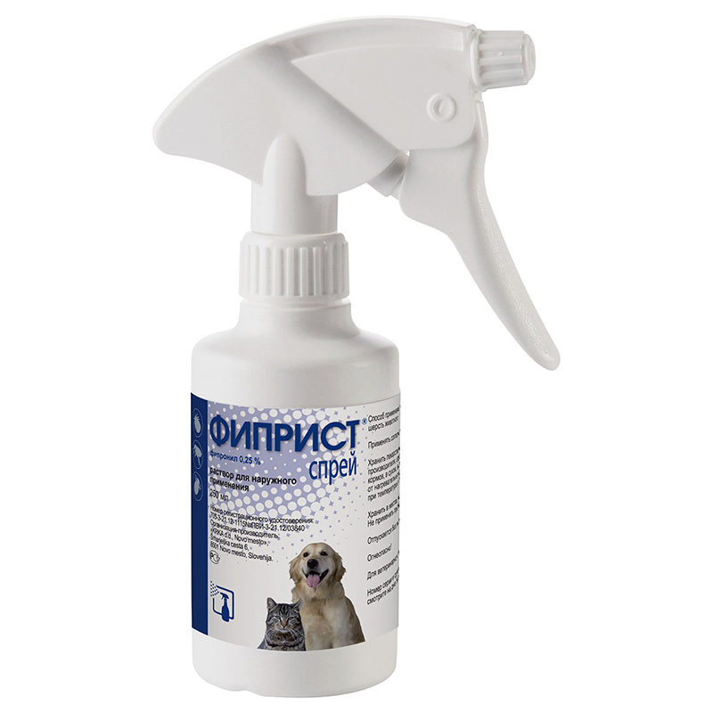 ПР0024583 Спрей Фиприст от блох, клещей, вшей и власоедов 250мл KRKA 
