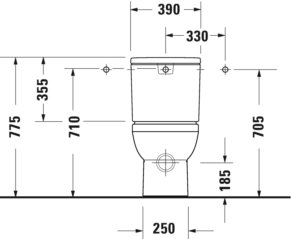 2183090000 Компакт унитаз с бачком Белый Duravit  Германия  - Вид №3