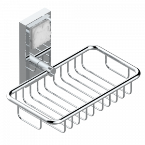 A2T-620 Мыльница-сетка с фланцем 160 x 95 мм Thg-paris Masque de Femme, métal gravé Хром