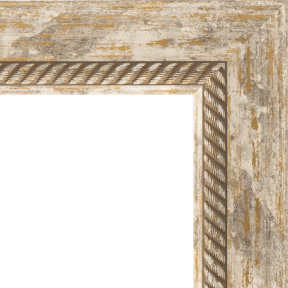 BY 3407 Зеркало с фацетом в багетной раме - прованс с плетением 70 mm EVOFORM Exclusive - Вид №5