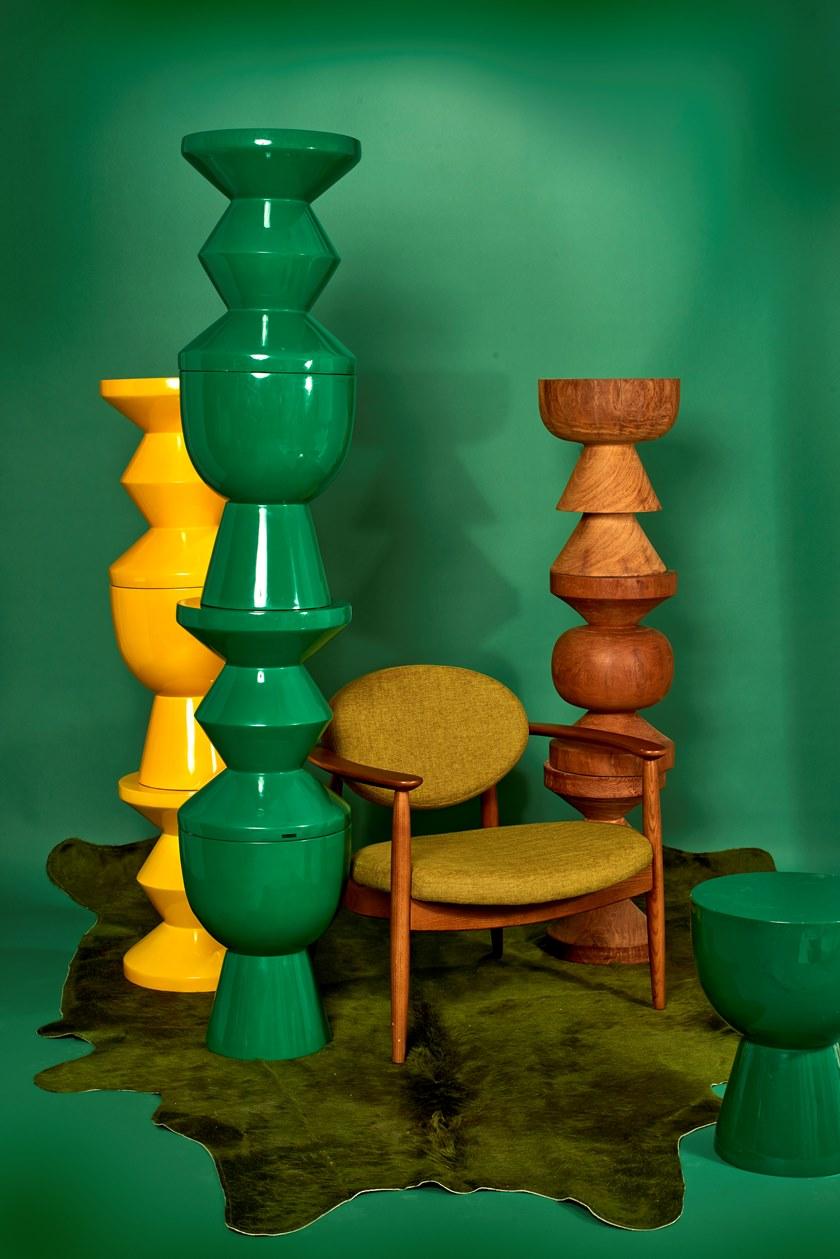 Pols Potten Низкий деревянный табурет  500-030-025  - Вид №1