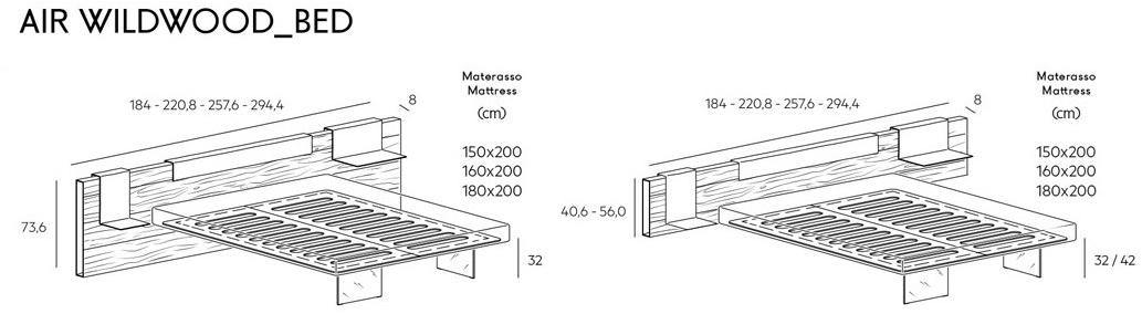 Lago Двуспальная кровать Air sun-id-1445601 - Вид №9