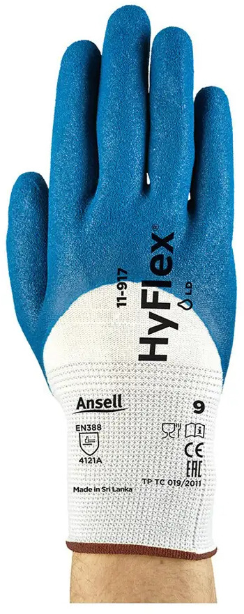 91615503 Перчатки нейлоновые Ansell 11-917-10, размер 10, обливные STLM-0848354
