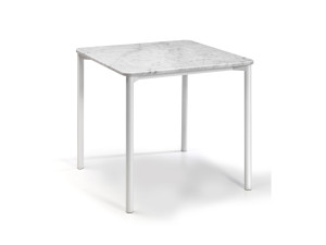 Квадратный или прямоугольный стол из мрамора или керамогранита