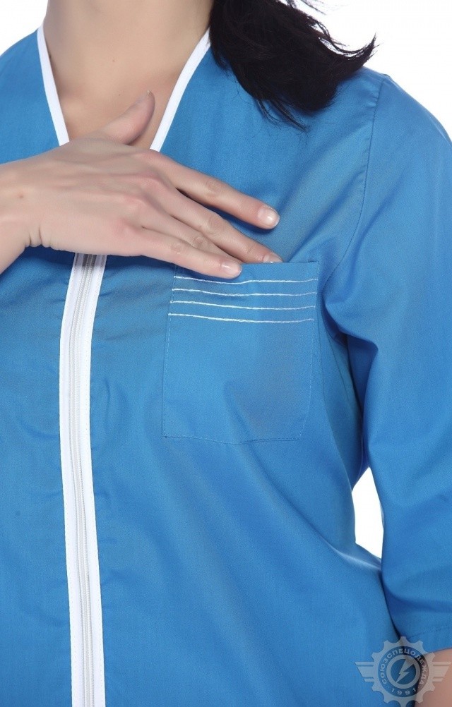 66180 Куртка "Сервис" темно-голубая  Медицинская одежда  размер 48/158-164 Спецодежда  - Вид №3