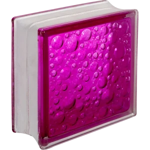 Стеклоблок Богема Савона цвет ярко-малиновый