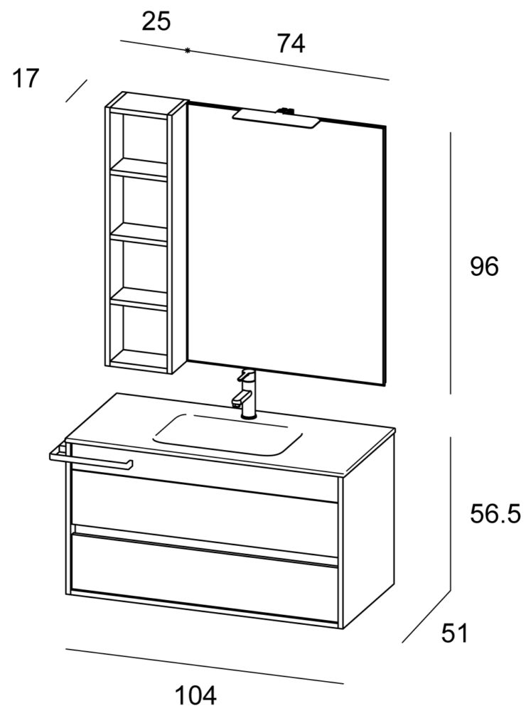 Duetto – 09 Mastella  Duetto  Комплект мебели для ванной - Вид №4