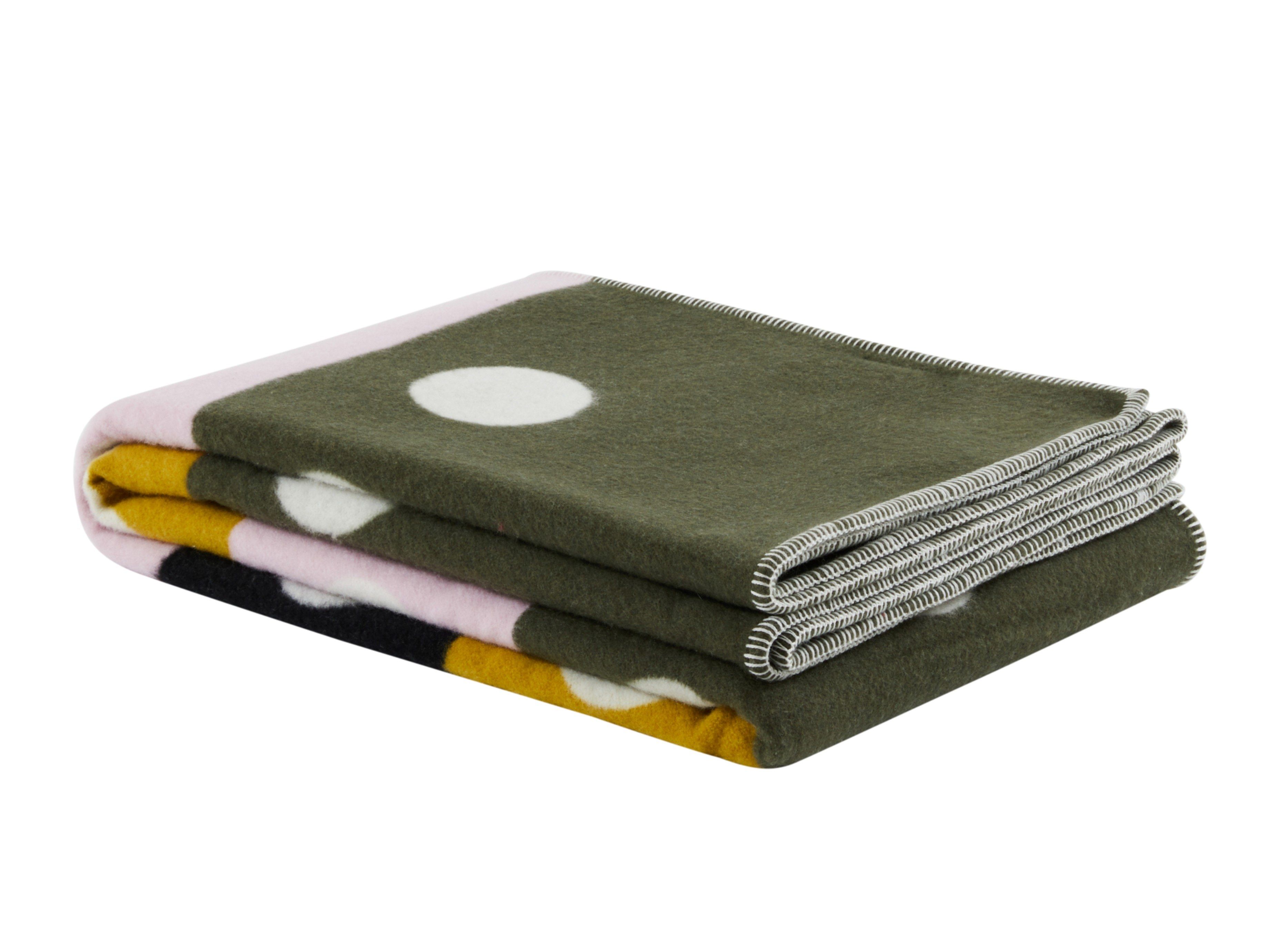 Plaid double face a pois e a righe in lana merino Lanerossi Memory is my Home ARCH-00100382 - Вид №1