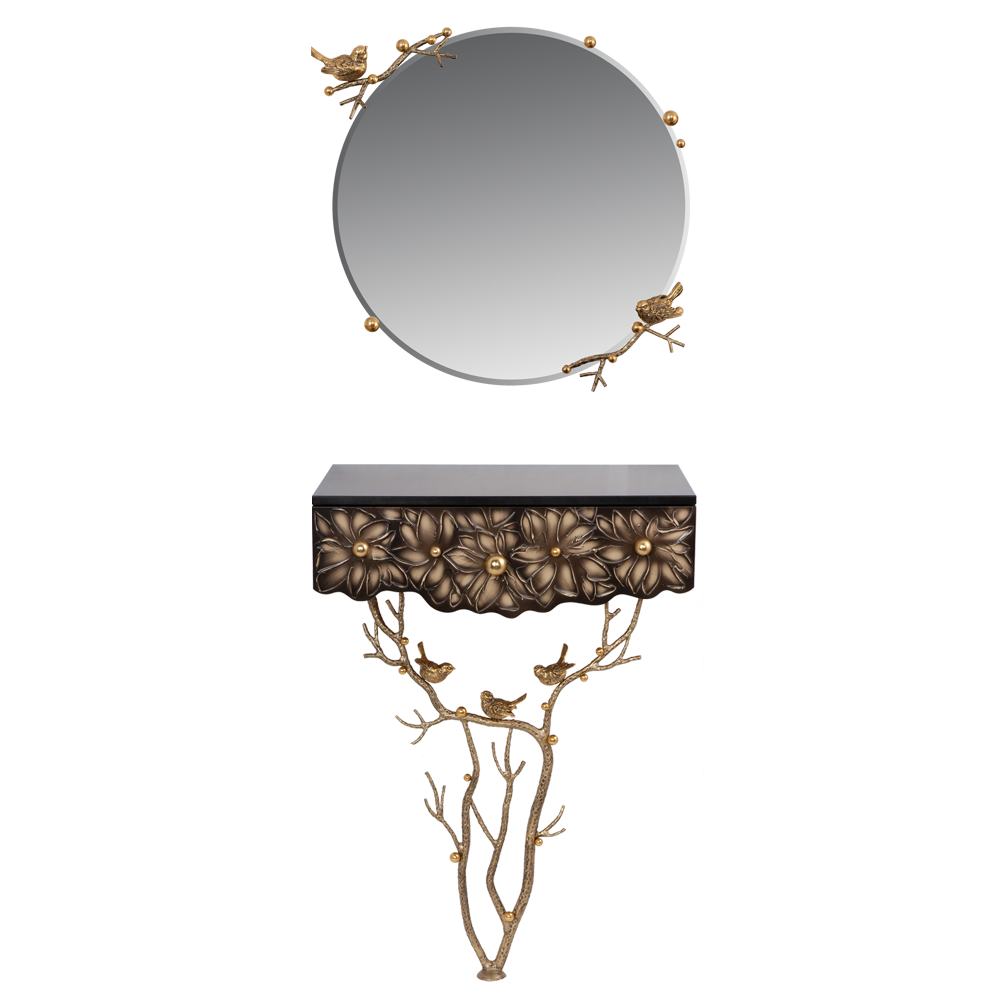 15009,79025 Консоль и зеркало Терра Каштан BOGACHO 4627174553604, 4627174557916