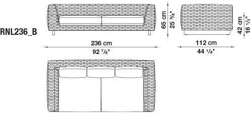 B&B Italia Outdoor Текстильный диван с шезлонгом Ray outdoor sun-id-1367309 - Вид №6