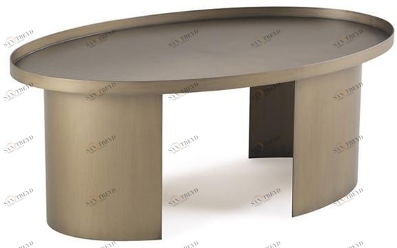 Gianfranco Ferré Home Овальный журнальный столик из металла  Mos.231.b 