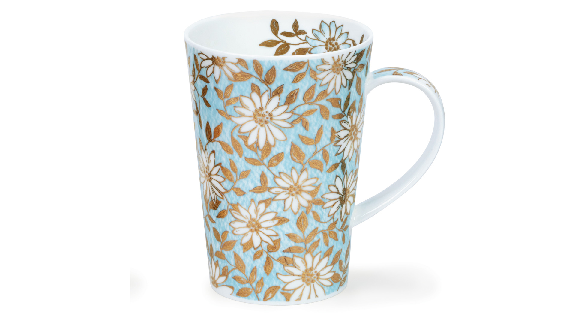 10643505 Dunoon Кружка с ситечком и крышкой Dunoon "Шетлэнд.Аква" 440мл Фарфор костяной  - Вид №2