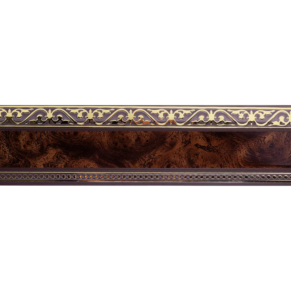 Карниз шинный трехрядный «Монарх» в наборе 300 см пластик цвет корень ореха DOMLEGRAND STLM-2003482 - Вид №1