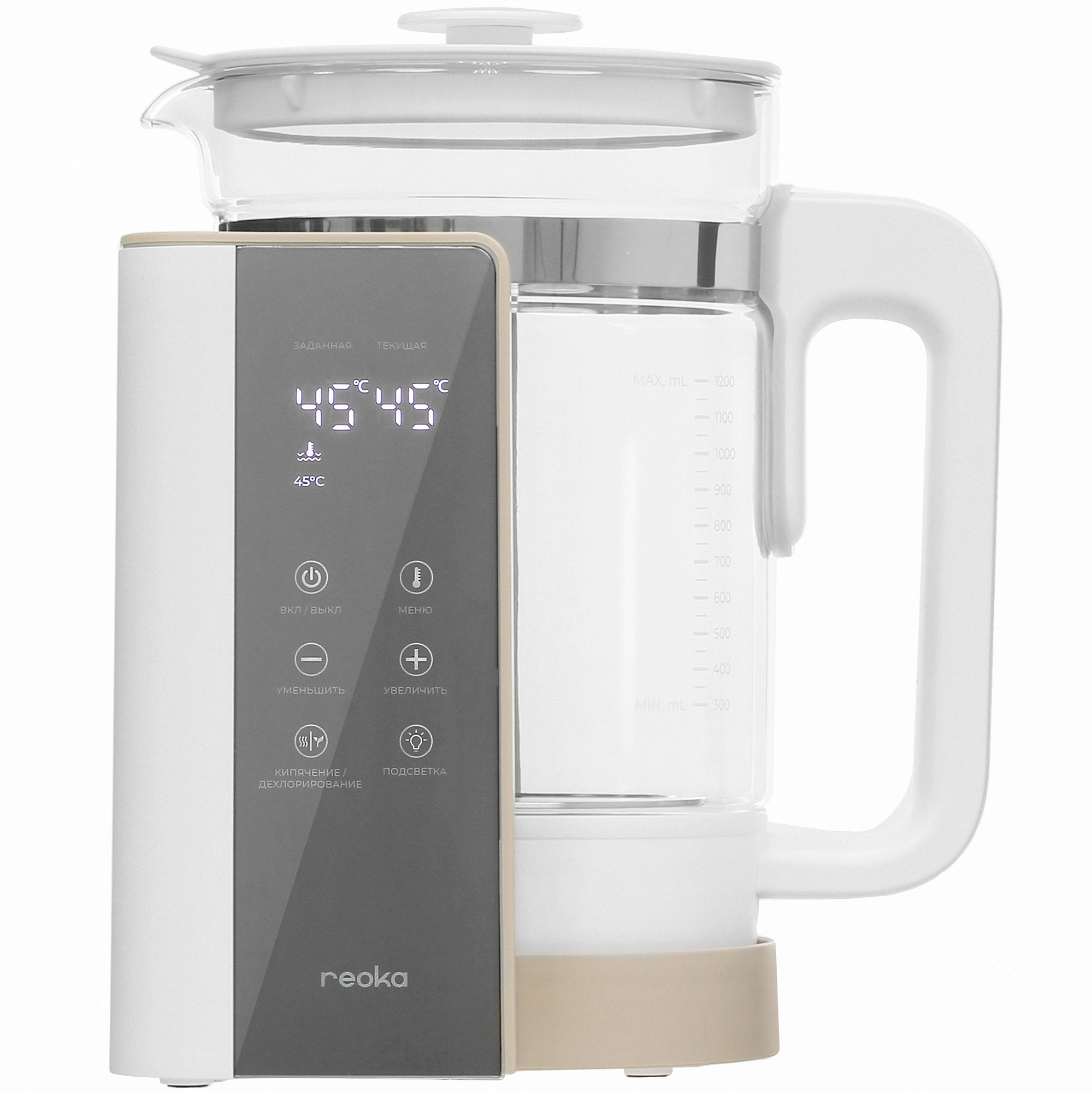 9977413 Электрочайник Reoka RKEK-06TSG белый STDN-0109689