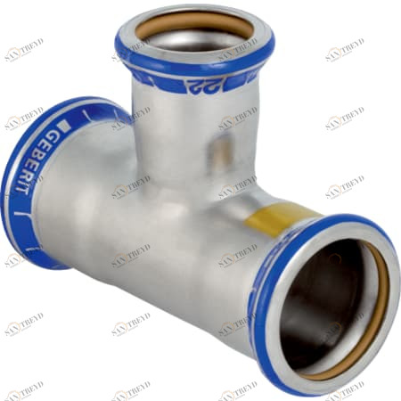 GEBERIT 34038 Тройник переходной Geberit Mapress из нержавеющей стали (газ) 