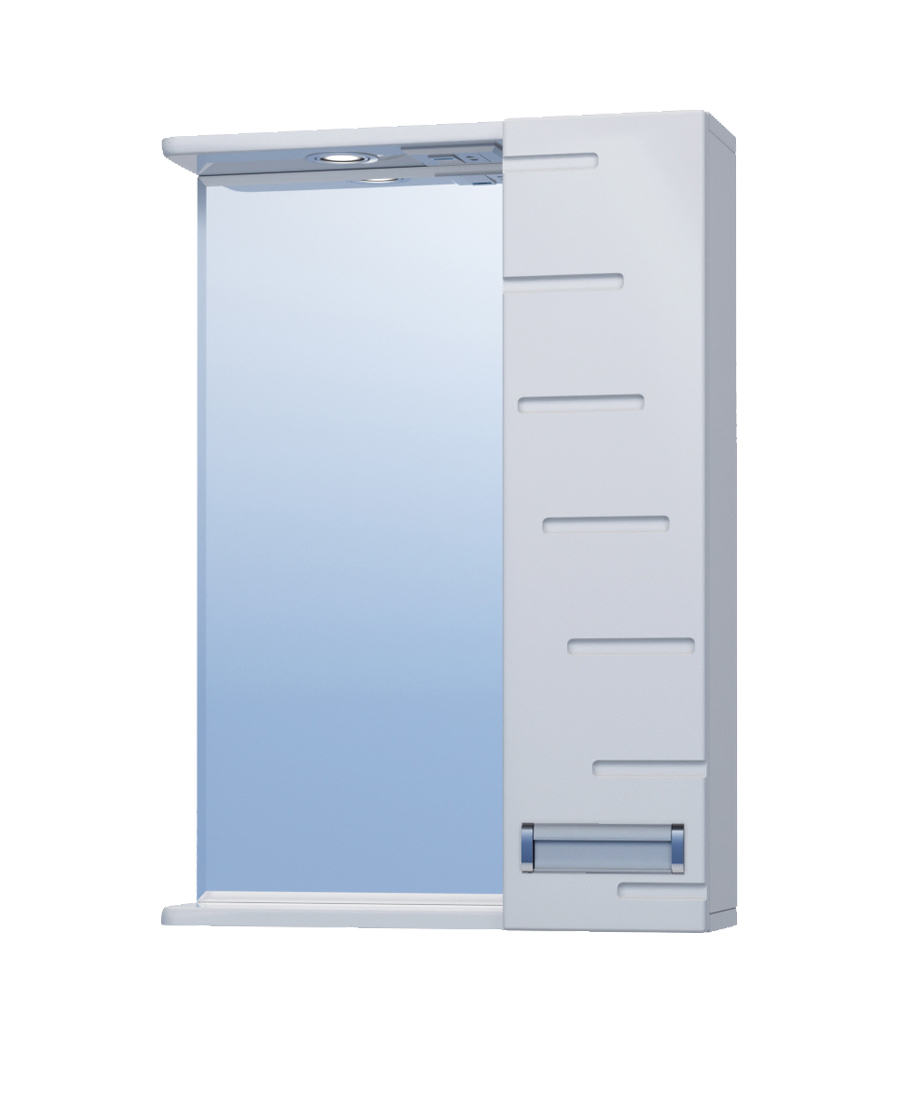 Зеркало Diana 500 прав со спотом520⨉150⨉700 мм белый VIGO sun-id-665185 - Вид №2